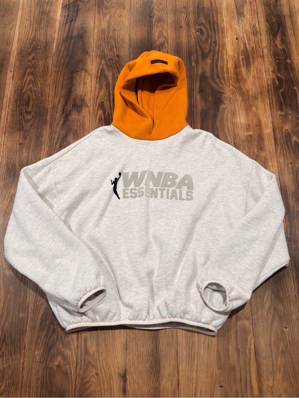 WNBA Essentials Women’s Crewneck Hoodie - Gray Body with Orange Hood